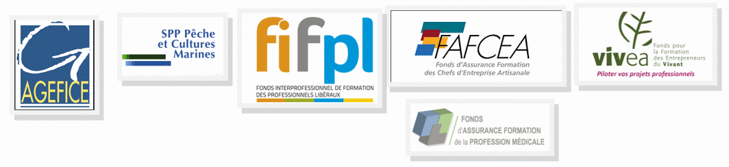 Logo des OPCO: Défi, Opca Transports et Services, Opcaim, Opcalim, Unifaf, Uniformation